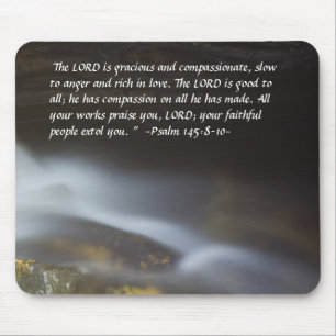 Tapis De Souris Psaume 148:8-10 Eau soie Mousepad