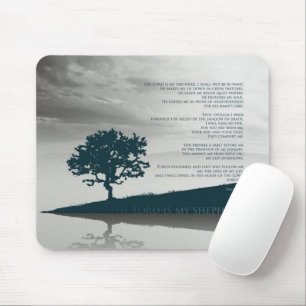 Tapis De Souris Psaume 23 Le Seigneur est mon berger Duotone Bleu