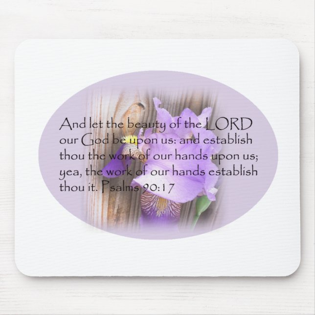 Tapis De Souris Psaume 90:17 KJV Bible (Devant)