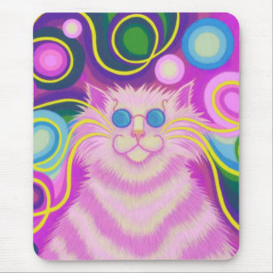 Tapis De Souris Psy-cat-delic Pink mousepad vertical