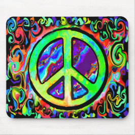 Tapis De Souris Psychédélic peace sign