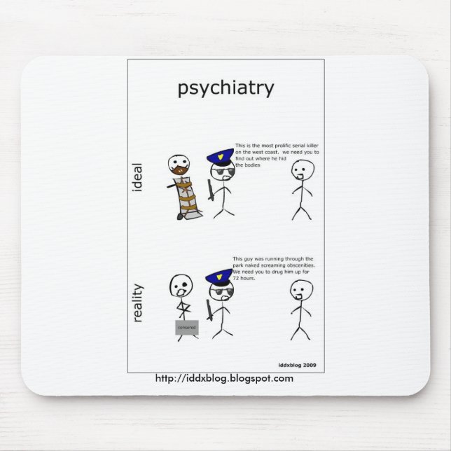 Tapis De Souris Psychiatrie Mousepad comique (Devant)