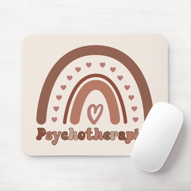 Tapis De Souris Psychothérapeute Boho Rainbow (Avec souris)