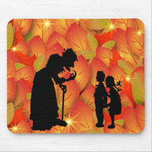 Tapis De Souris Puce de souris Halloween Sorcière effrayant