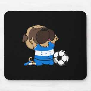 Tapis De Souris Pug Chien Honduras Fans de football Maillot Hondur