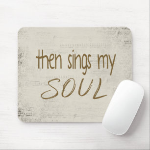 Tapis De Souris "Puis Chante Mon Âme" Texte Sur Partition