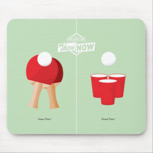 Tapis De Souris Puis et maintenant : Ping-pong