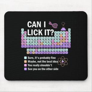 Tapis De Souris Puis-je le lécher Tableau périodique Enfants Scien