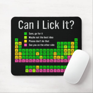 Tapis De Souris Puis-je le Lick Table périodique Enseignant Enfant
