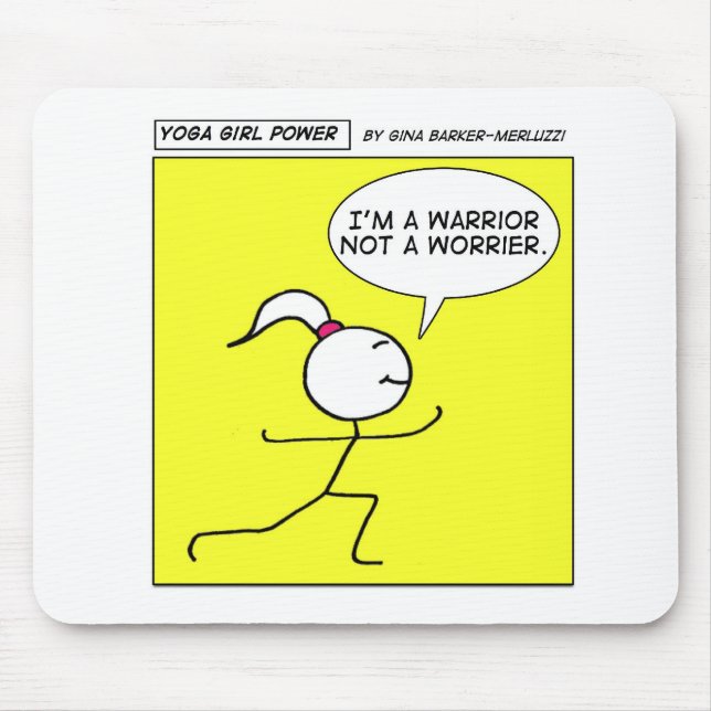 Tapis De Souris Puissance de fille de yoga (Devant)
