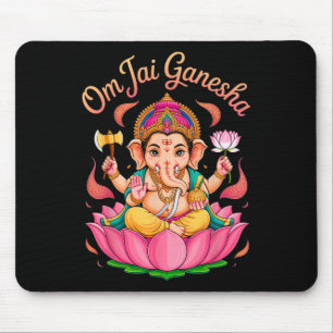 Tapis De Souris Puja hindou Ganesha Dieu éléphant Inde Méditation