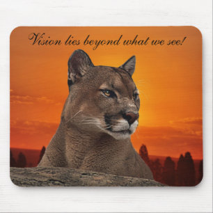 Tapis De Souris Puma au coucher du soleil