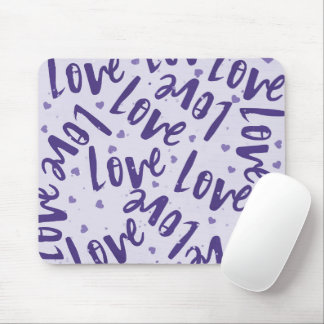 TAPIS DE SOURIS PURPLE AVEC LA MAIN DESSINÉE AMOUR RANDOM