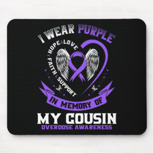 Tapis De Souris Purple En Mémoire De Mon Adjudicateur De Drogue Co