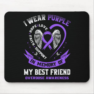 Tapis De Souris Purple En Mémoire De Mon Meilleur Ami Drogue Surdo