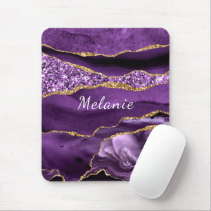 Tapis De Souris Purple Gold Parties scintillant personnalisée Votr