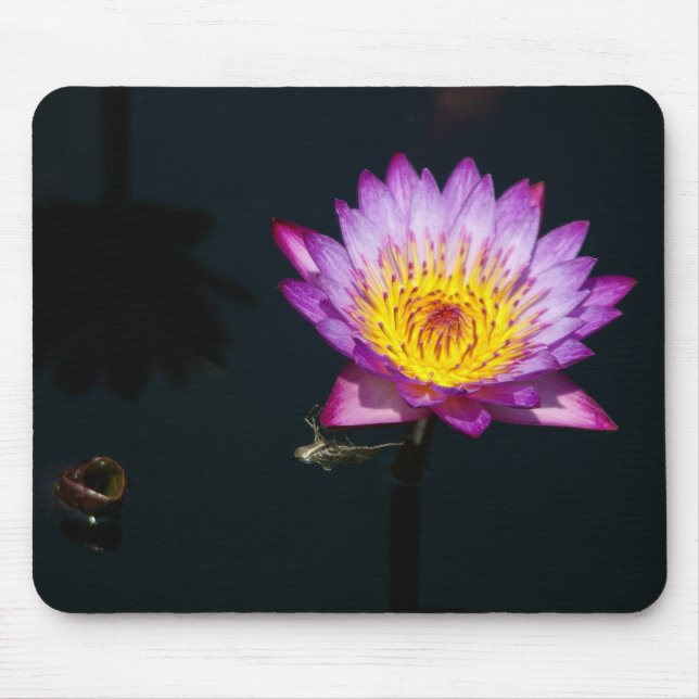 Tapis De Souris Purple Lotus Nénuphar & Dragonfly Nymphe Souris (Devant)