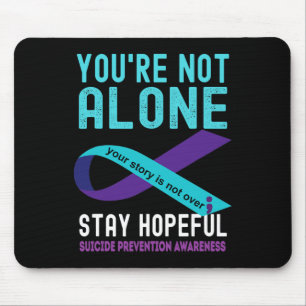 Tapis De Souris Purple Ribbon Soutien Prévention du suicide Sensib