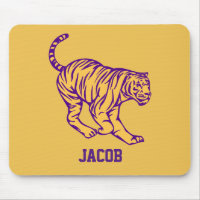 Purple Stripes Wild Cat Tiger Personnalisé