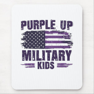 Tapis De Souris Purple Up Militaire Enfants Mois de sensibilisatio