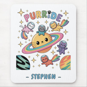 Tapis De Souris Purride Space Cats - Kawaii Astronaut Cats