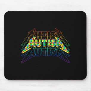 Tapis De Souris Puzzle Autisme Squelette Meme Metal Rock Musique H