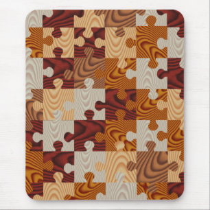 Tapis De Souris Puzzle de bois Faux