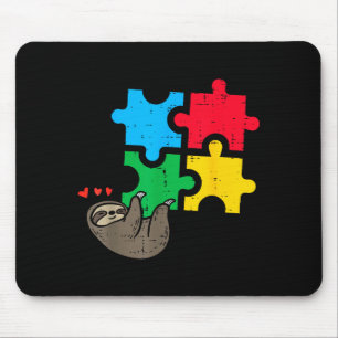 Tapis De Souris Puzzle de paresseux pendu Mignon Sensibilisation à