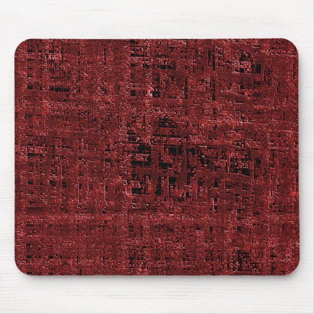 Tapis De Souris Quadrados pequenos vermelho sobrepostos encharcado (Devant)