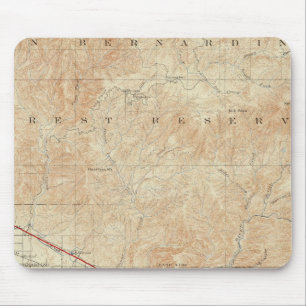 Tapis De Souris quadrilatère des Redlands montrant San Andreas Ri
