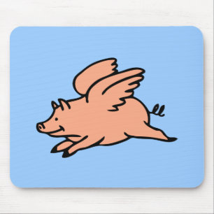 Tapis De Souris Quand les porcs pilotent Mousepad