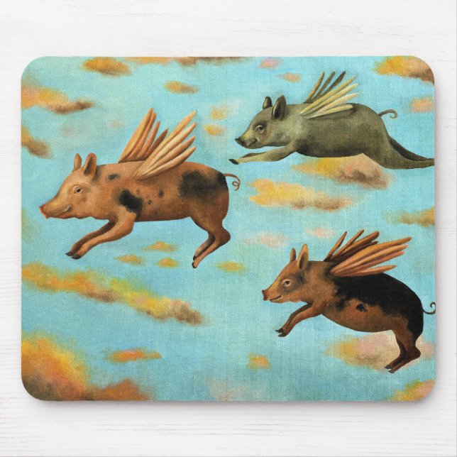 Tapis De Souris Quand les porcs volent (Devant)