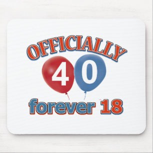 Tapis De Souris quarantième conceptions d'anniversaire
