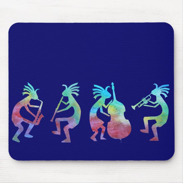 Tapis De Souris Quartet de jazz de Kokopelli (Devant)