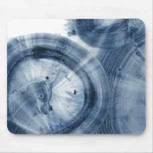 Tapis De Souris Quasars - cercles bleus noirs d'encre