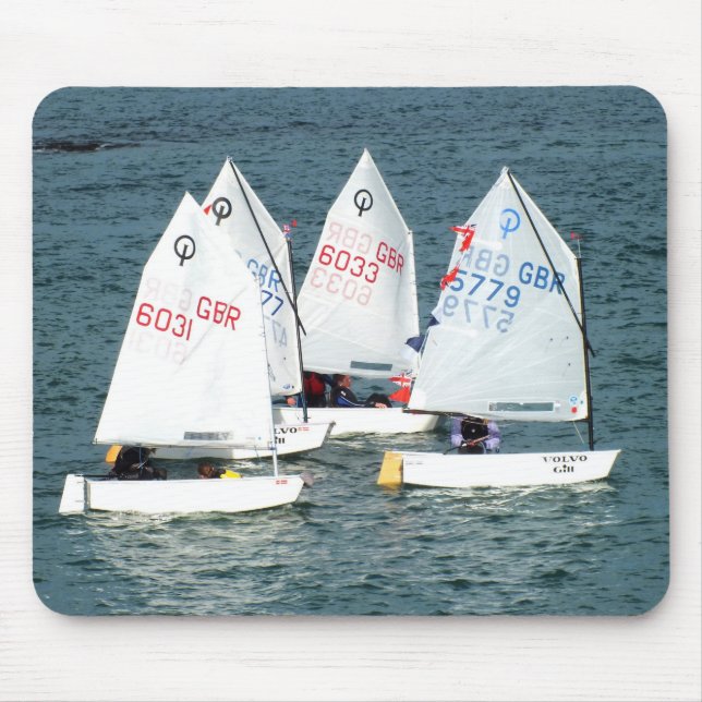 Tapis De Souris Quatre bateaux optimistes (Devant)