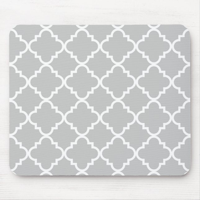 Tapis De Souris Quatrefoil Mousepad - gris (Devant)
