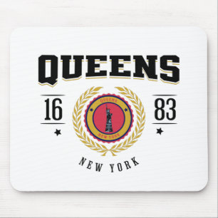 Tapis De Souris Queens New York 1683 Noir