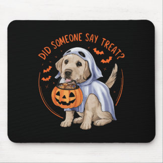 Tapis De Souris Quelqu'un a dit friandise_ Halloween Labrador Chie