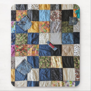 Tapis De Souris Quilt de poche Denim