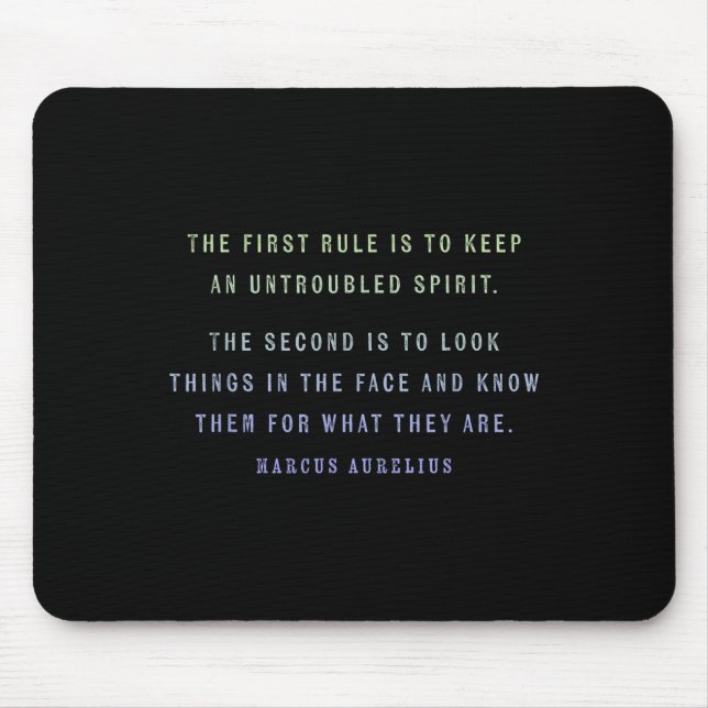 Tapis De Souris Quote By Marcus Aurelius Stoic, Mindset Motivation (Devant)
