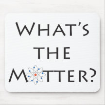 Qu'y a-t-il ? Blanc Mousepad de particules d'atome