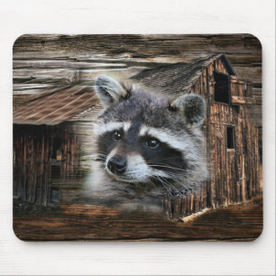 Tapis De Souris Raccoon À L'Ancienne Grange