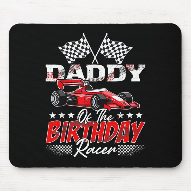 Tapis De Souris Race Car Papa De La Famille De Racer Anniversaire (Devant)