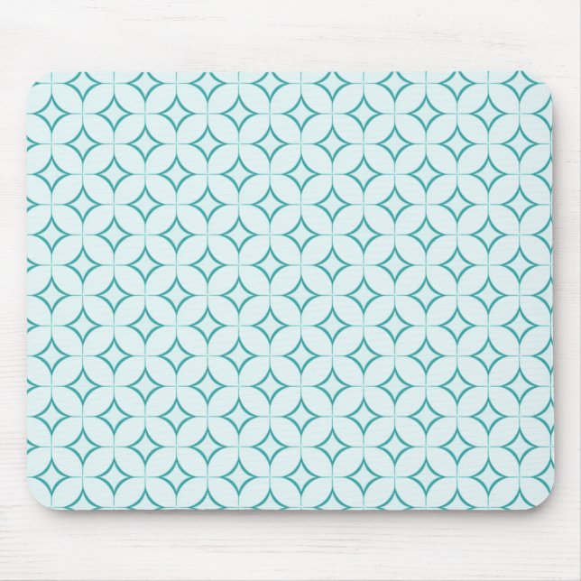 Tapis De Souris Radiance rétro Mousepad, Turquoise (Devant)