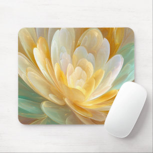 Tapis De Souris Radiance Sérène des Couches de Pétales Dorées et A