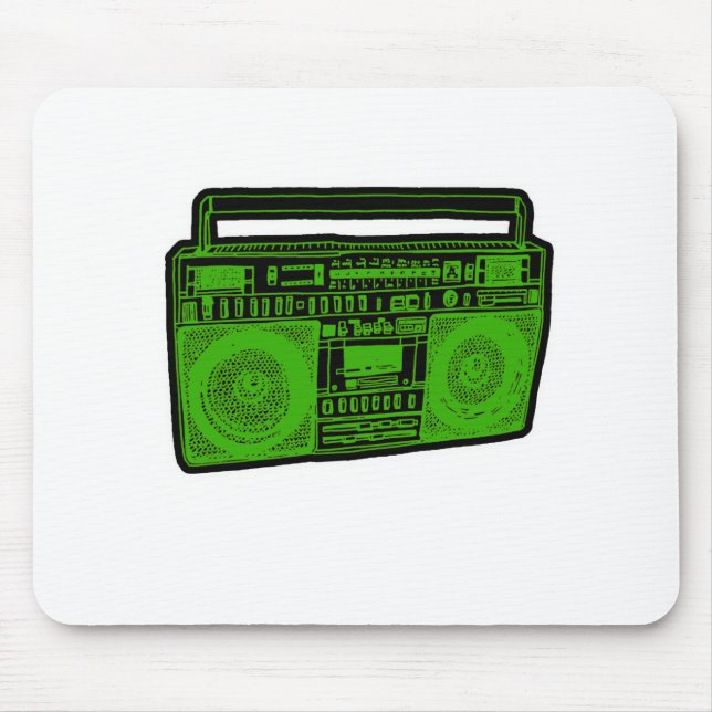 Tapis De Souris radio de sableuse de ghetto de boombox (Devant)