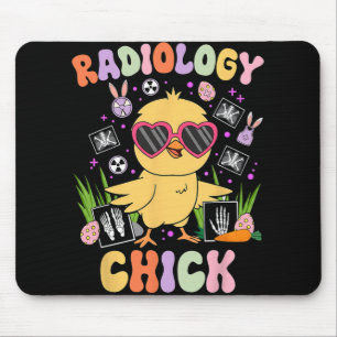 Tapis De Souris Radiologie du jour de Pâques Technicien Rad poulet