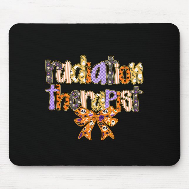 Tapis De Souris Radiothérapeute Halloween Coquette Citrouille Rad (Devant)