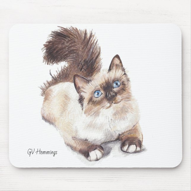 Tapis De Souris Ragdoll cat par Artist GV Hemmings Mouse pad (Devant)